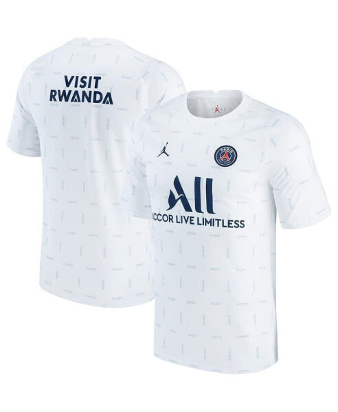 Men's White Paris Saint-Germain 2021/2022 Pre-Match Performance Top