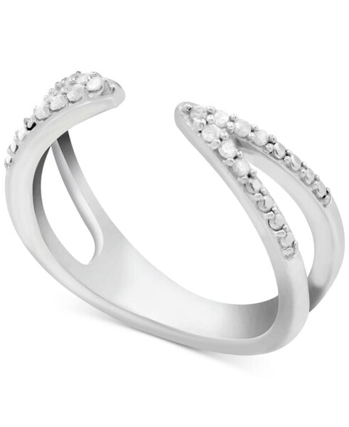 Diamond Cuff Ring (1/10 ct. t.w.) in Sterling Silver