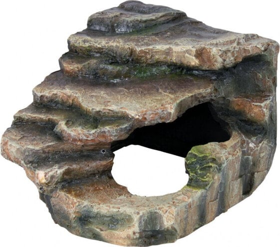 Декорация для аквариума Trixie Скала угловая с пещерой и платформой 16×12×15 см