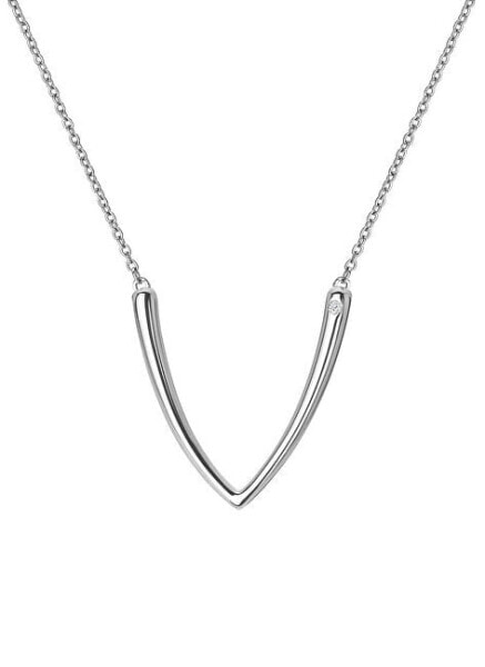 Original silver necklace with diamond Reflect DN159