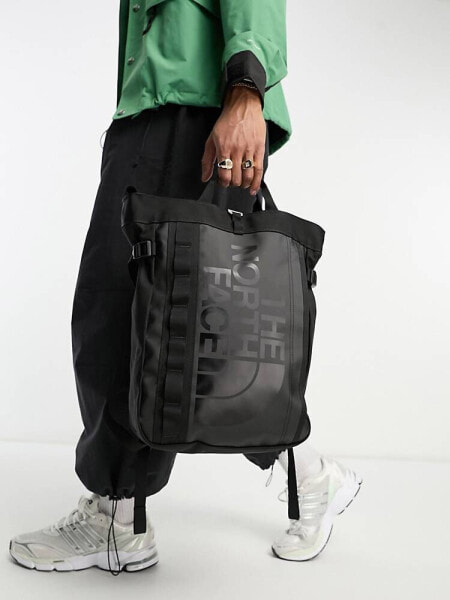 The North Face Base Camp waterproof tote backpack in black