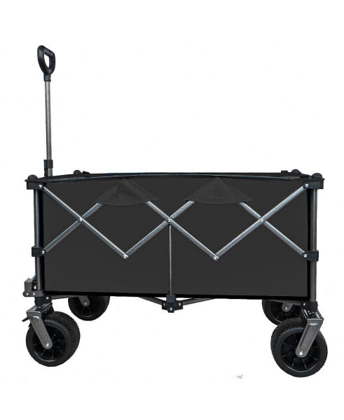 Collapsible Folding Wagon: Large Capacity, Removable Fabric, Compact Size