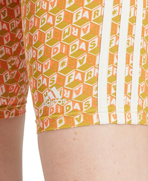 Women's FARM Rio Printed 3-Stripes Bike Shorts