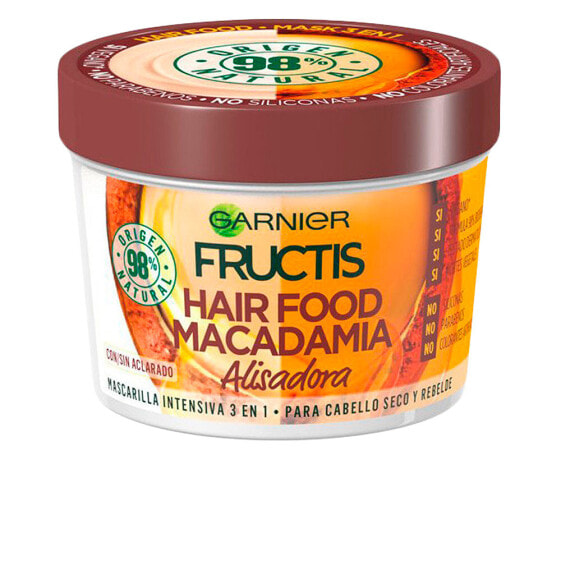 Garnier Fructis Hair Food Macadamia Hair Mask Разглаживающая маска с маслом макадамии для всех типов волос 390 мл