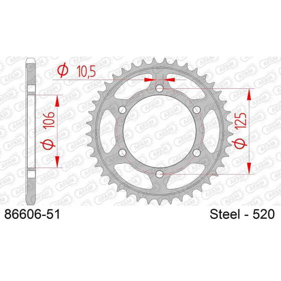 AFAM 86606 rear sprocket