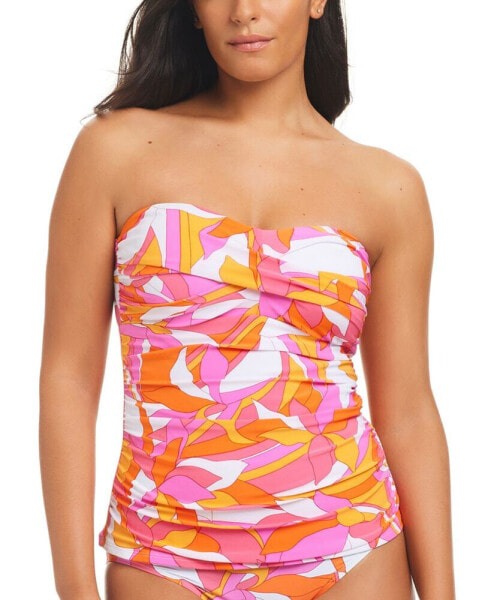 Women's Twisted Bust Convertible Tankini Top