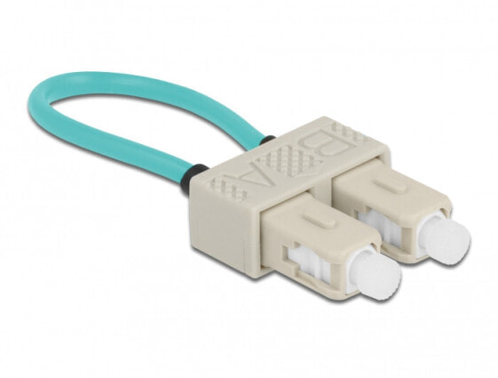 Delock Optical Fiber loopback Adapter SC / OM3 Multi-mode beige - 0.065 m - OFC - OM3 - SC