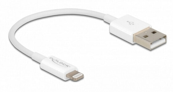 Кабель USB для iPhone™ - iPad™ - iPod™ белый 15 см - 0,15 м Delock - USB A - Micro-USB B/Lightning/Apple 30-pin - USB 2.0 - белый