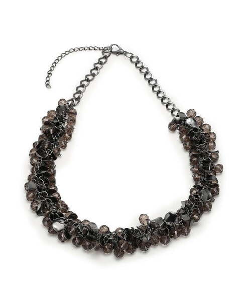 Women's Silver Cluster Collar Necklace