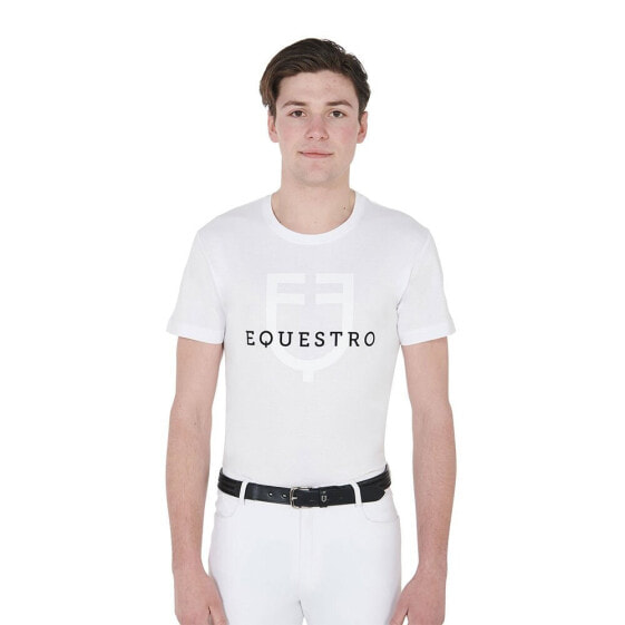 EQUESTRO Logo Flocked short sleeve T-shirt