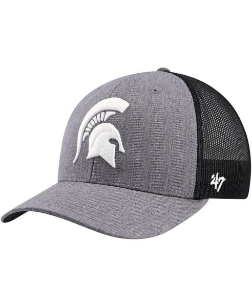 Men's Charcoal Michigan State Spartans Carbon Trucker Adjustable Hat