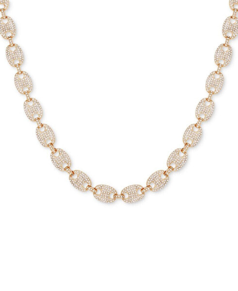 Gold-Tone Pavé Link Statement Necklace, 16" + 2" extender