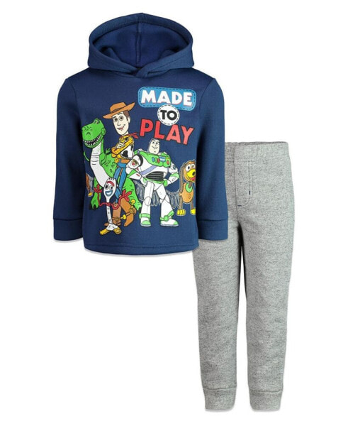 Pixar Toy Story Woody Buzz Light-year Forky Fleece Hoodie and Jogger Pants Outfit Set Toddler |Child Boys