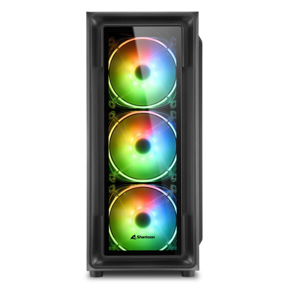 Sharkoon TK4 RGB - Midi Tower - PC - Black - ATX - micro ATX - Mini-ITX - Multi - Case fans