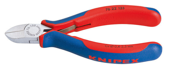 KNIPEX 76 22 125 - Diagonal-cutting pliers - Chromium-vanadium steel - Plastic - Blue/Red - 12.5 cm - 107 g