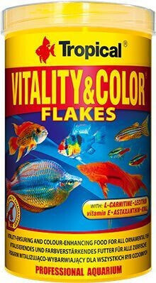 Корм для рыб Tropical Vitality&Color питательный и окрашивающий 250 мл/50 г