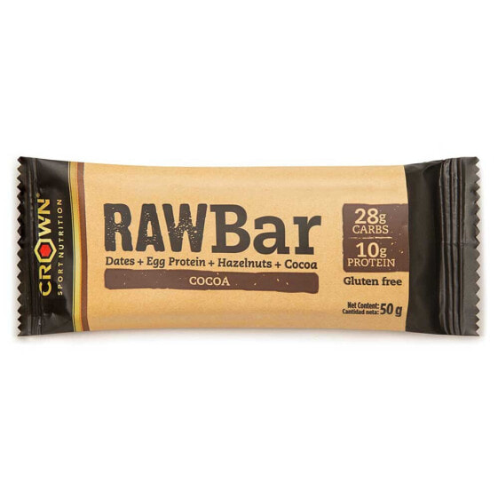 CROWN SPORT NUTRITION RAW 50g Cacao & Hazelnut Energy Bar