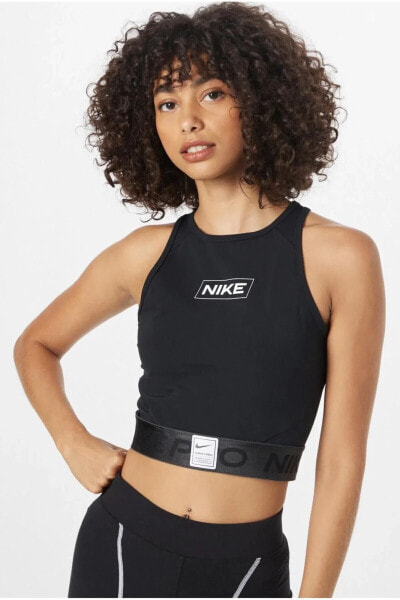 Pro Dri-FIT Siyah Sıkı Kesim Crop Kadın Atlet