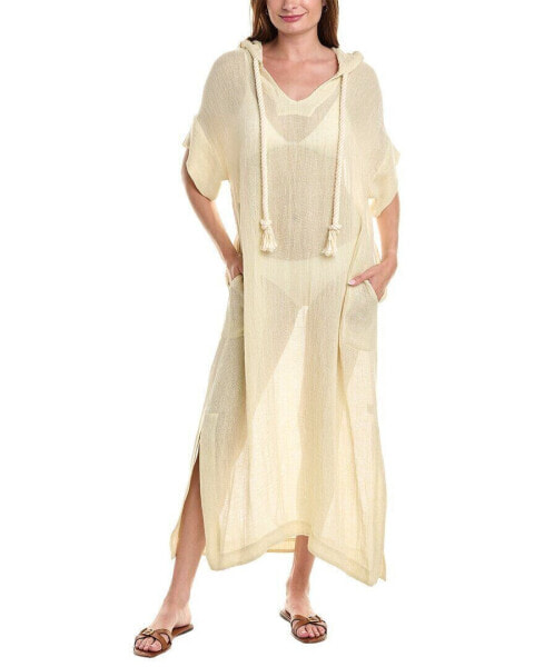 Lisa Marie Fernandez Hooded Linen-Blend Caftan Women's