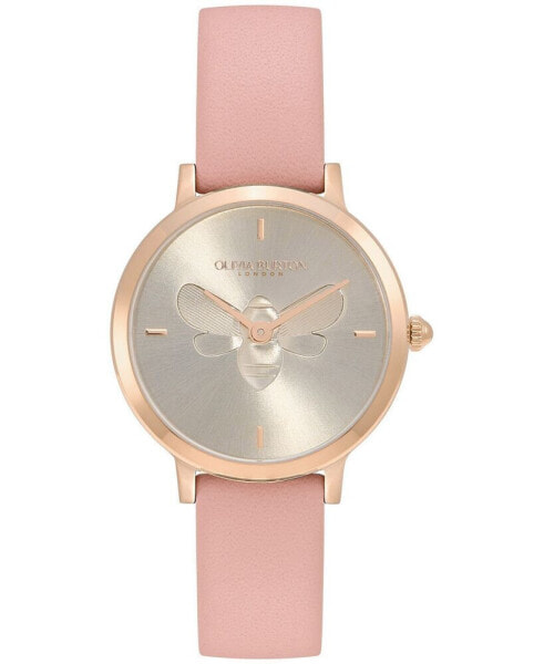 Women's Ultra Slim Bee Blush Leather Watch 28mm