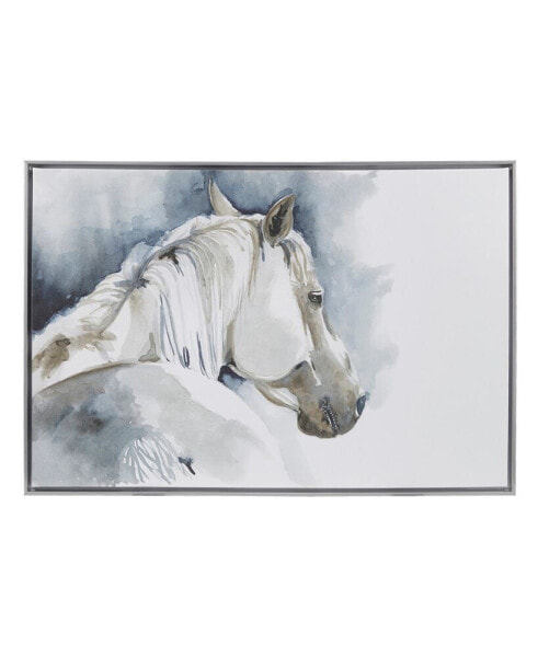 Derby Hand Embellished Horse Framed Canvas Wall Art
