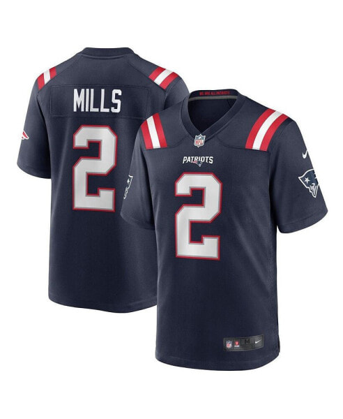 Men's Jalen Mills Navy New England Patriots Game Player Jersey