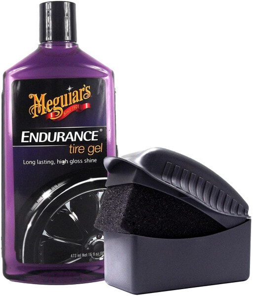 Meguiar's Meguiars Endurance High Gloss Tyre Shine Gel Tyre Care 473 ml & Tyre Dressing Sponge Application Sponge