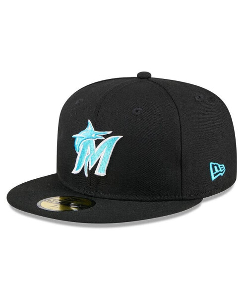 Men's Black Miami Marlins 2024 Father's Day 59FIFTY Fitted Hat