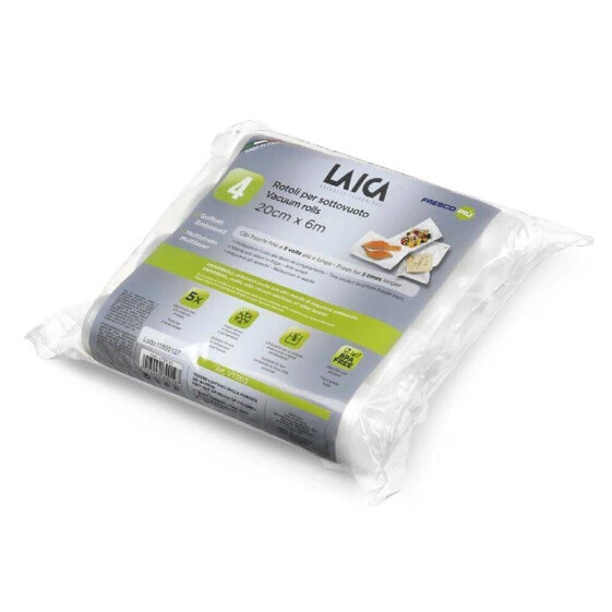 LAICA VT3513 Vacuum Packaging Roll 20x6 cm 4 Units