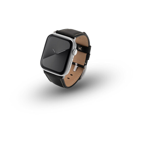 JT Berlin Watchband Charlie| Apple Watch Ultra/42/44/45mm| schwarz - Aluminium silber| M|