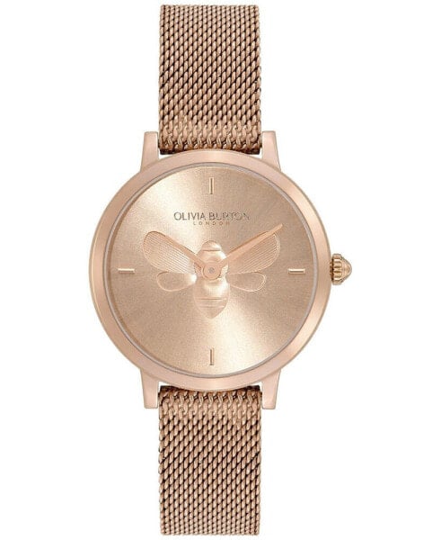 Women's Ultra Slim Bee Carnation Gold-Tone Steel Watch 28mm