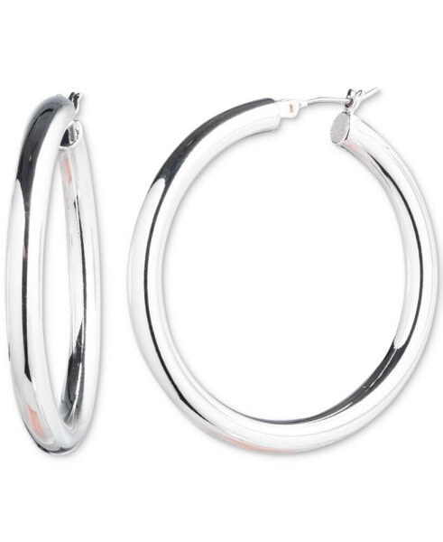 Medium Tubular Hoop Earrings, 1.28"