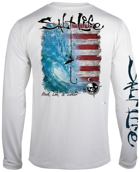 Men's Hook Line Sinker Salute Graphic Long-Sleeve Performance T-Shirt