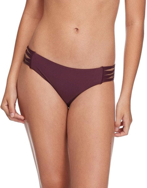 Body Glove 166271 Womens Solid Bikini Bottom Swimwear Ruby Size Large