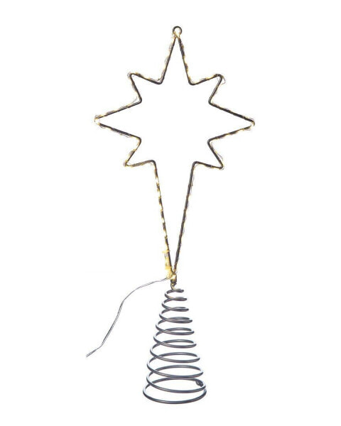 Kurt Adler 12In Bethlehem Star Twinkle Treetop White