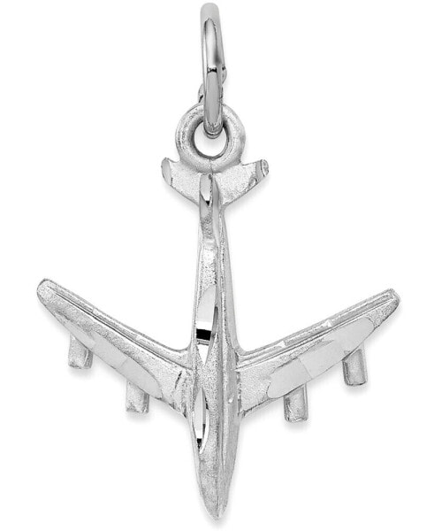 Macy's airplane Charm Pendant in 14k White Gold