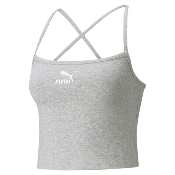 Puma Classics Bra Logo Scoop Neck Cami Womens Size L Casual Athletic 53161304