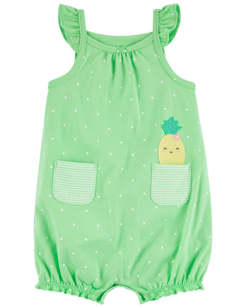 Baby Pineapple Cotton Romper NB