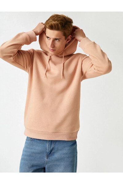 Basic Kapşonlu Sweatshirt