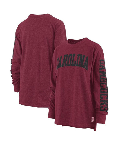 Women's Garnet South Carolina Gamecocks Two-Hit Canyon Long Sleeve T-shirt