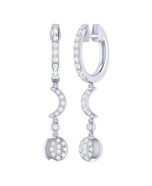 Серьги LuvMyJewelry Moonlit Phases Diamond Hoop