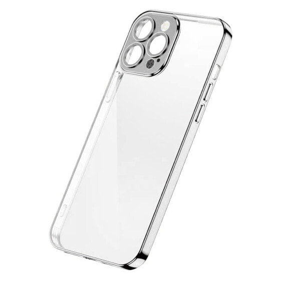 Чехол для смартфона joyroom с металлической рамкой для iPhone 13 Pro в серебристом цвете