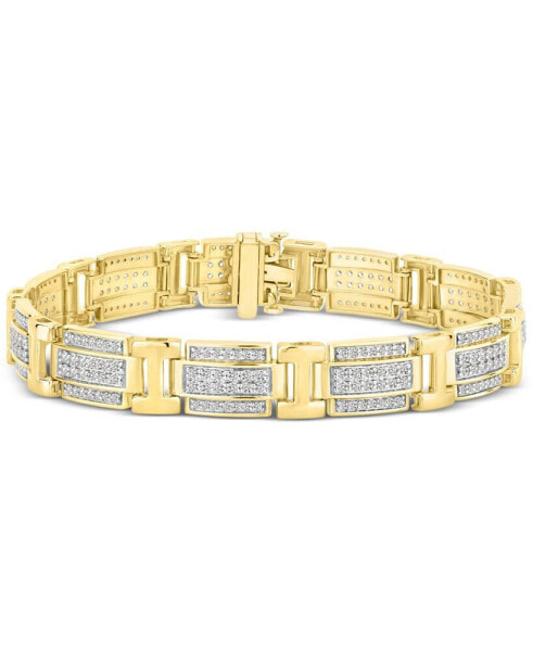 Men's Diamond Link Bracelet (3 ct. t.w.) in 10k Gold