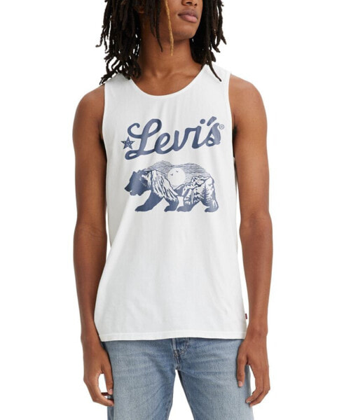 Men's Relaxed-Fit Logo Bear Graphic Tank Top