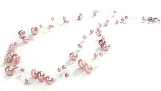 Levitating Genuine Pink Pearl Necklace JL0826