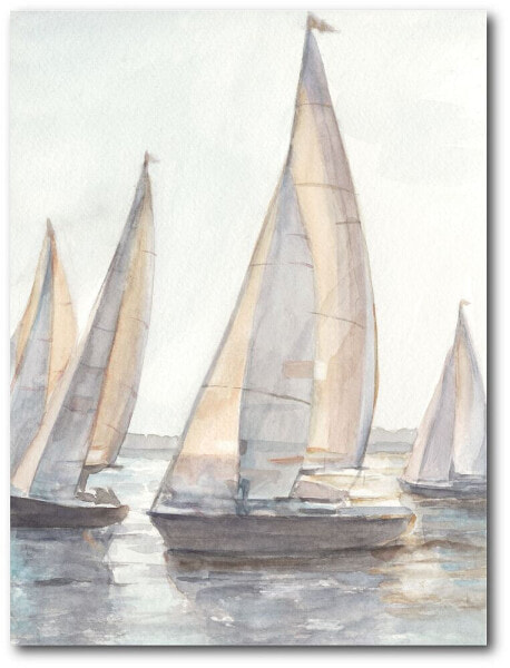 Plein Air Sailboats I Gallery-Wrapped Canvas Wall Art - 18" x 24"