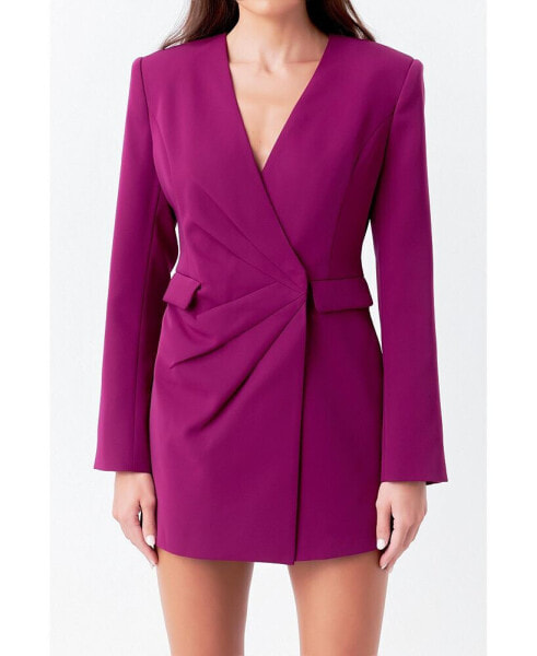 Комбинезонendless rose Draped V-neckline Blazer Romper