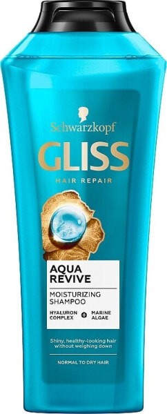 Shampoo mit Hyaluron-Komplex und Meeresalgen für normales bis trockenes Haar - Gliss Aqua Revive Moisturizing Shampoo 250 ml