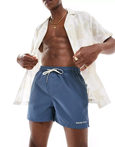 Selected Homme swim short in blue