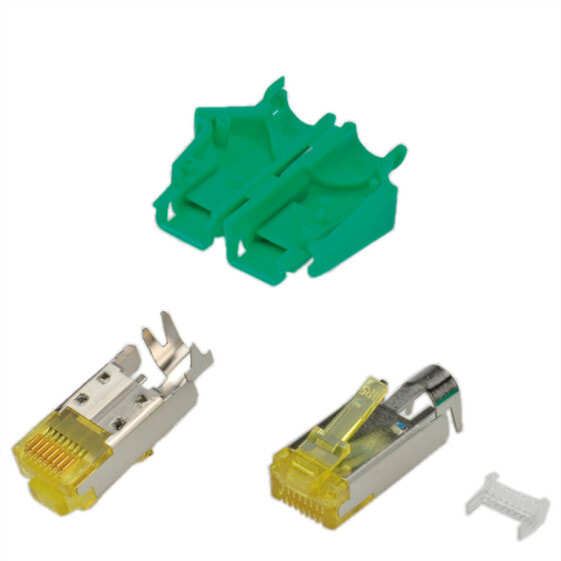 Hirose RJ45 Stecker STP TM31 grün 50 Stueck 3 Elemente Cat.6A - Cable/adapter set - Network